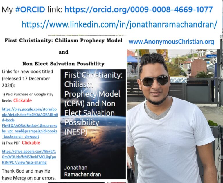 Book Release First Christianity: Chiliasm Prophecy Model (CPM) and Non Elect Salvation Possibility (NESP)